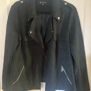 INC International Concepts Black Jacket with Silver Accents